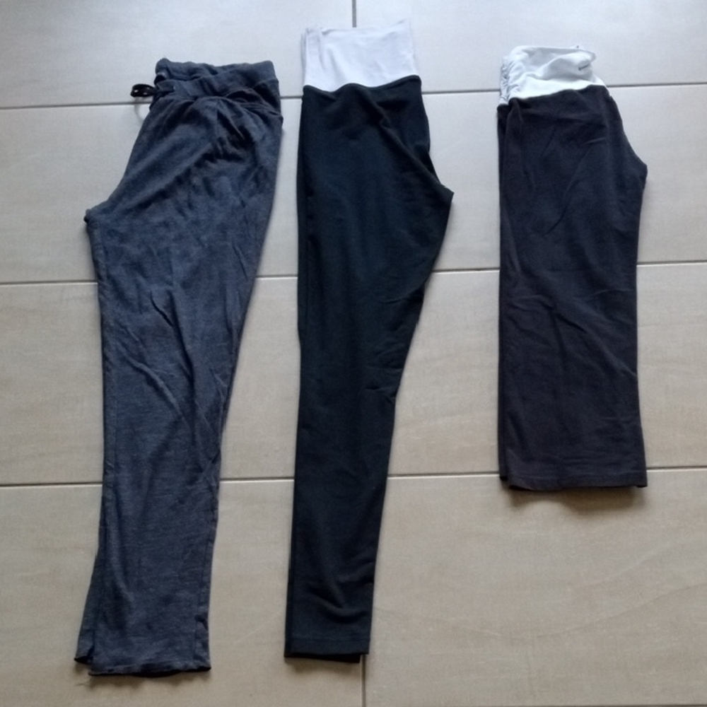 Victoria's Secret Black and Gray Leggings And Pant Trio